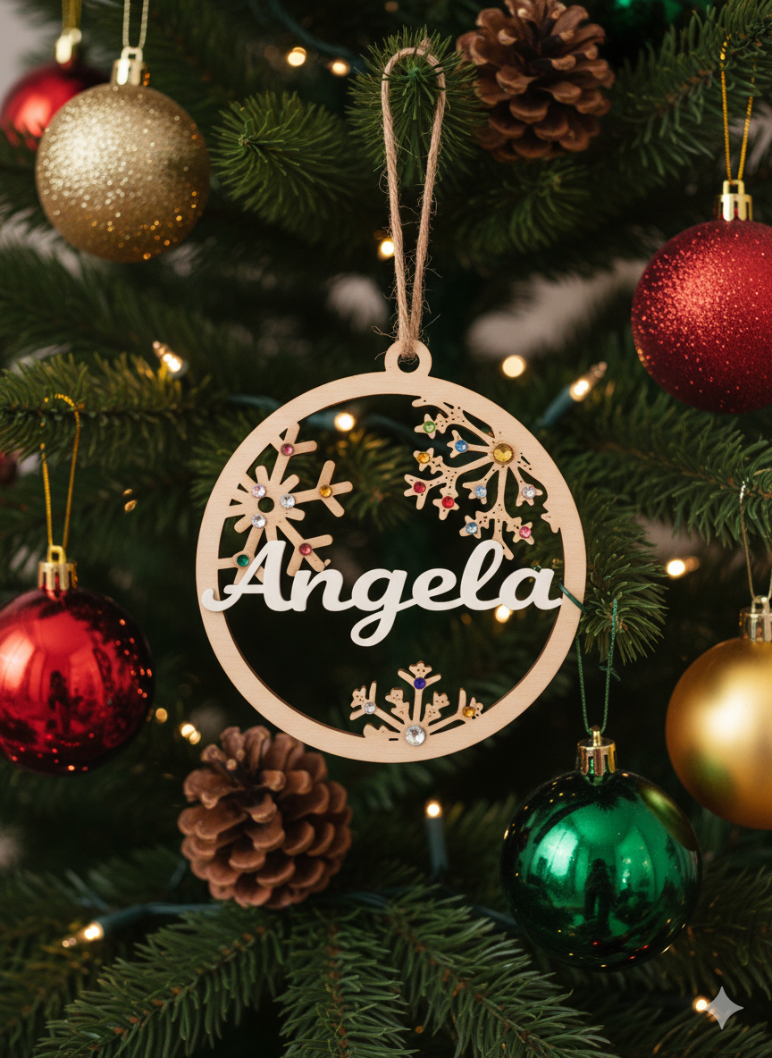 Bola Navidad Estrella de Nieve